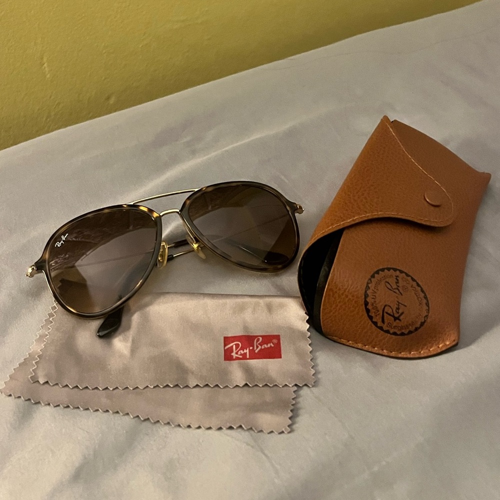 Ray-Ban tortoise aviator sunglasses